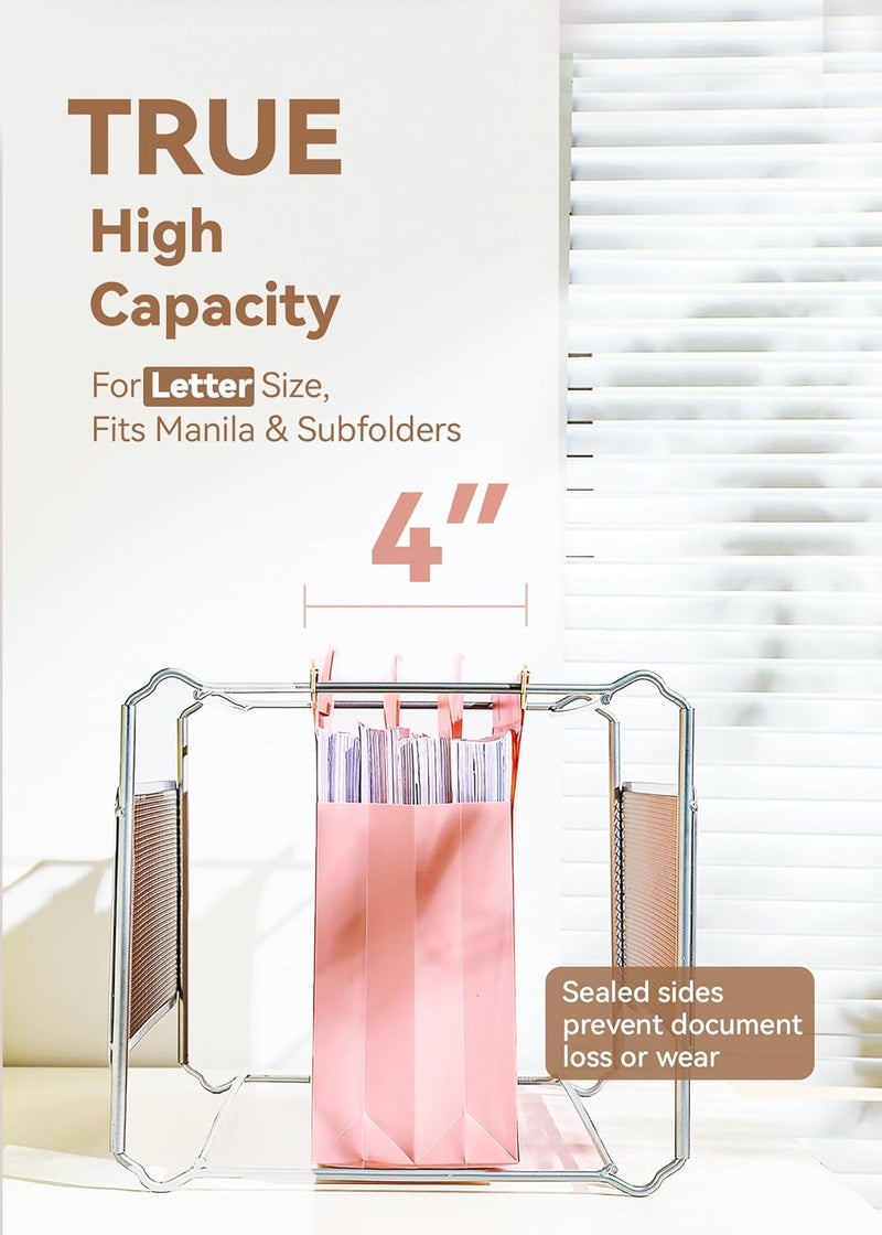 SortRax Plastic High Capacity Hanging File Folders, Pastel Colors, 4" Expanding Pocket with Movable Dividers, Heavy Duty for Filing Cabinet, Insertable Tabs, Letter Size - 6 Pack - Image 2